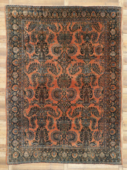 8 x 11 Antique Persian Kashan Rug 71540