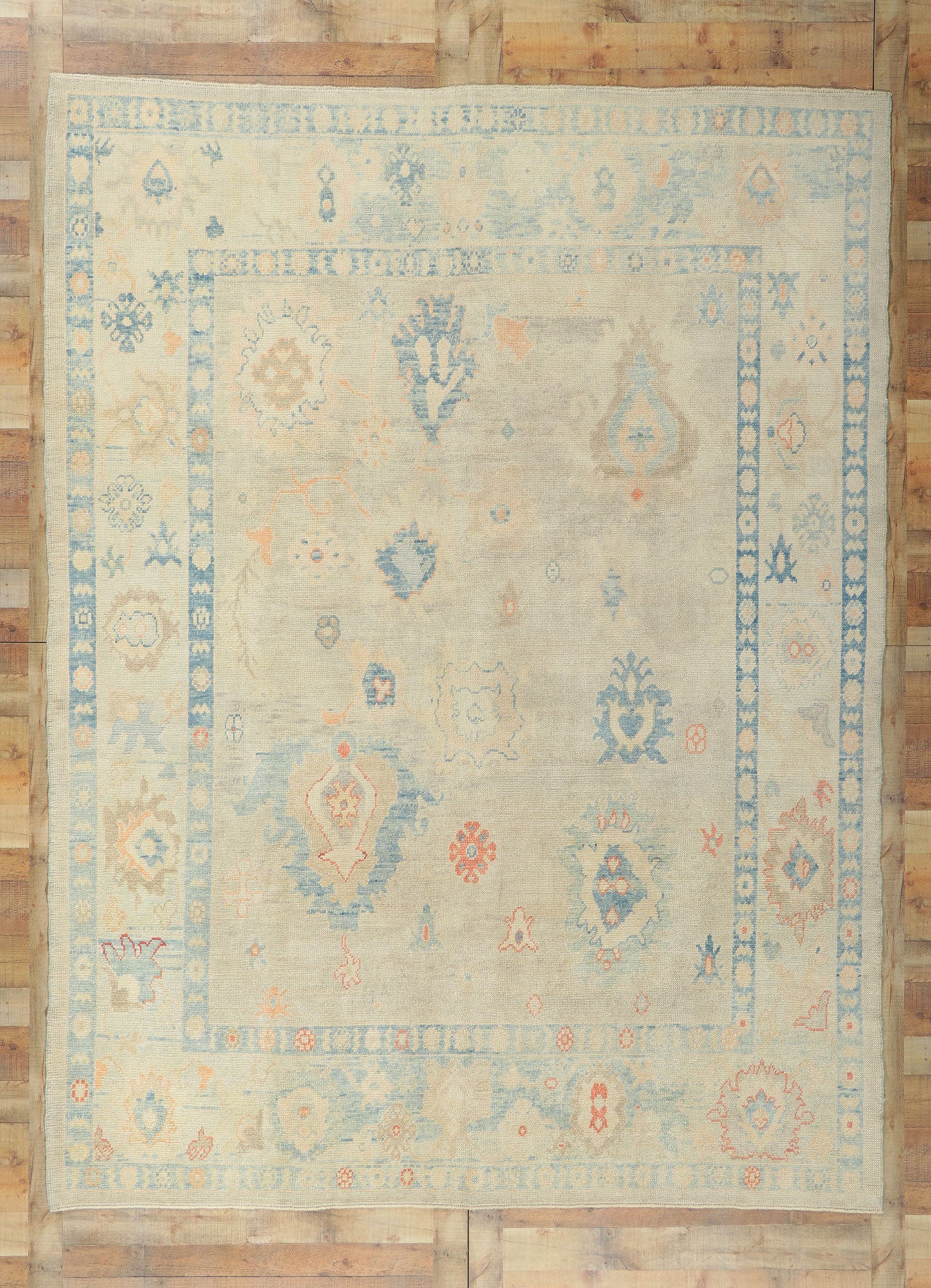 8 x 11 Colorful Turkish Oushak Rug 53802