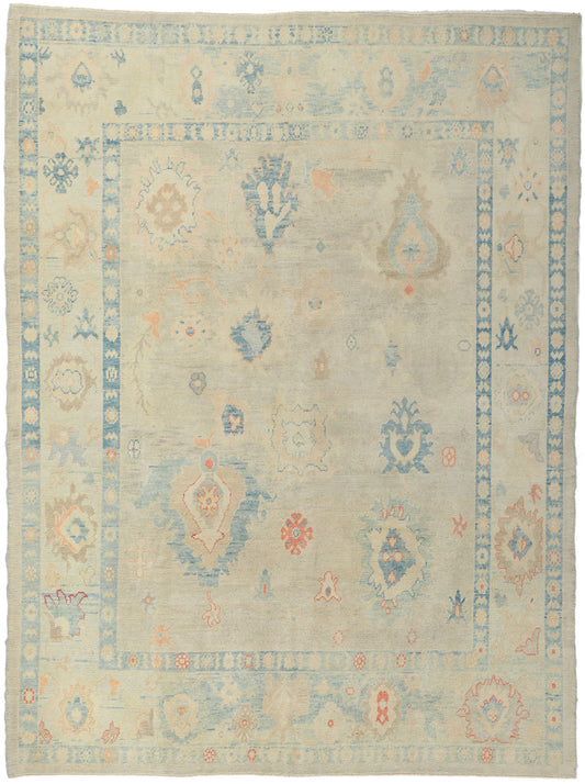 8 x 11 Colorful Turkish Oushak Rug 53802
