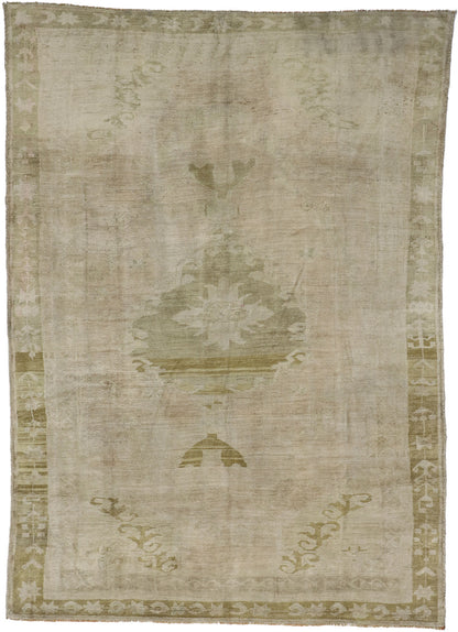 8 x 11 Vintage Turkish Oushak Rug 52472