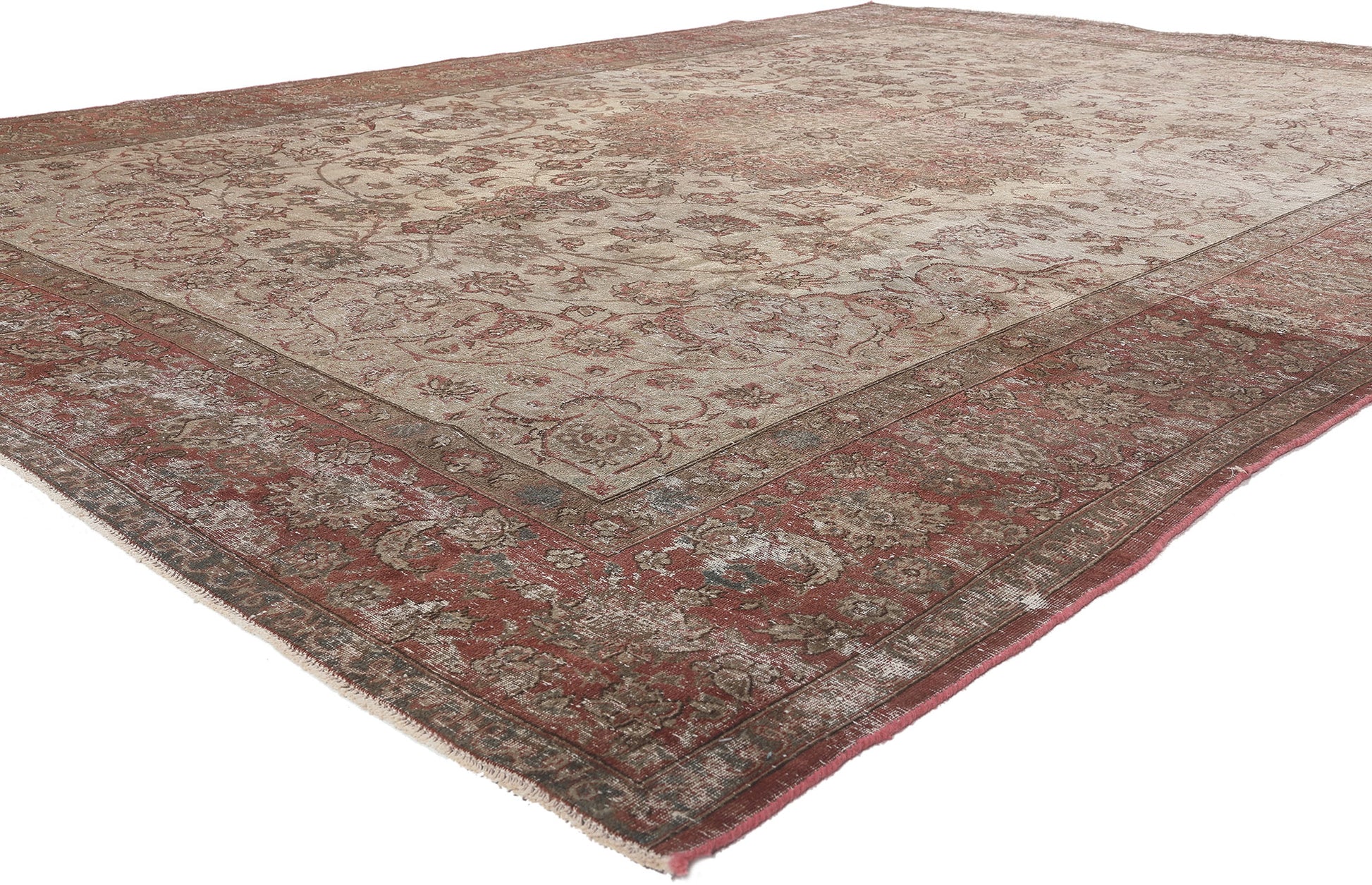 8 x 12 Vintage Persian Tabriz Rug 78585