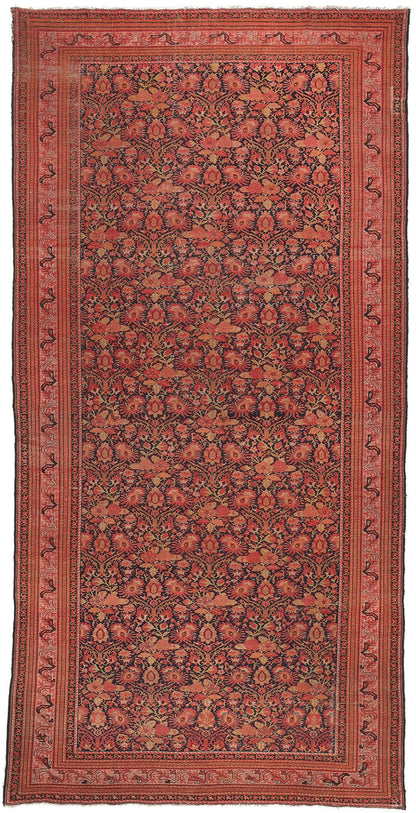 8 x 16 Antique Persian Malayer Rug 78613