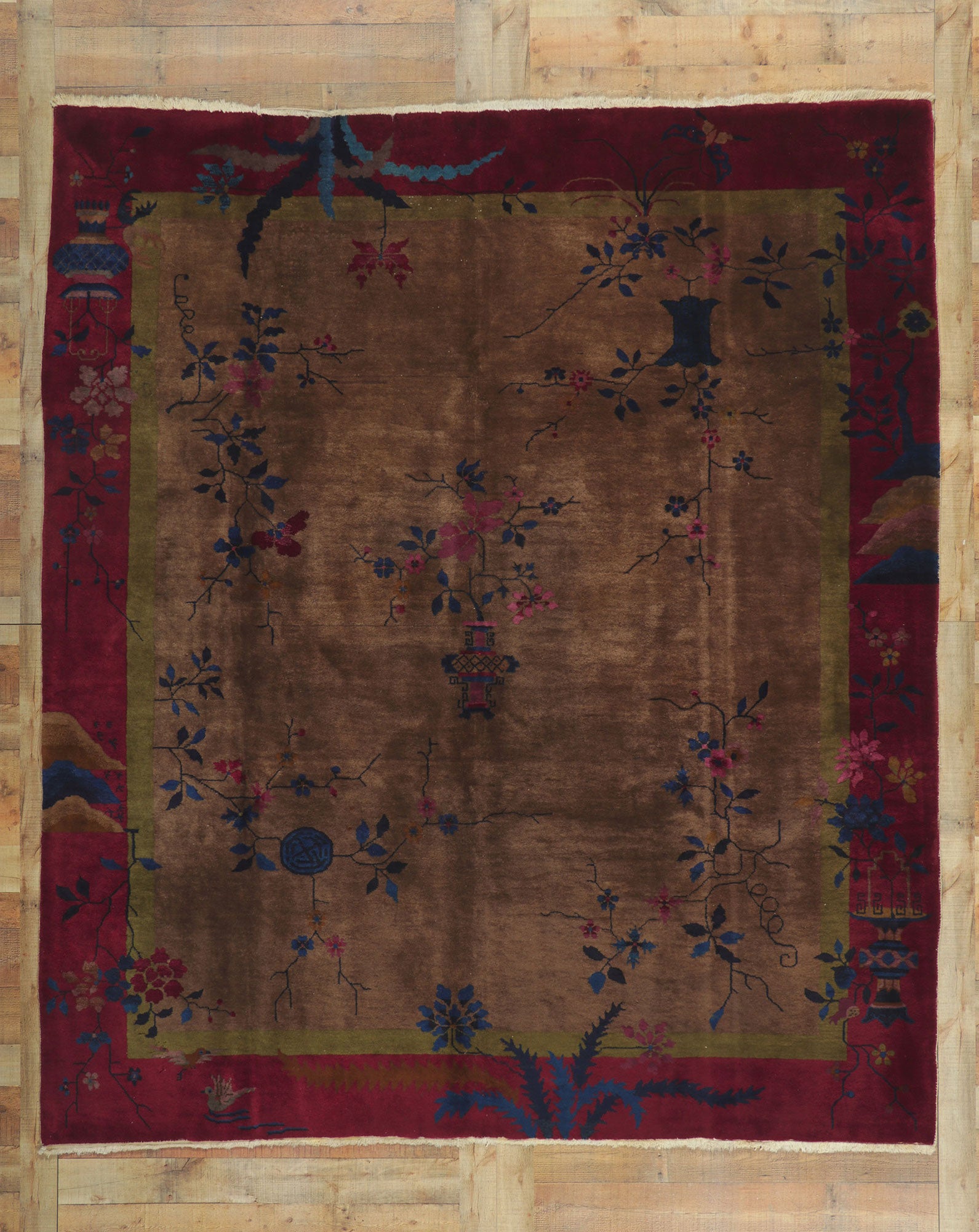 8 x 9 Antique Chinese Art Deco Rug 78303