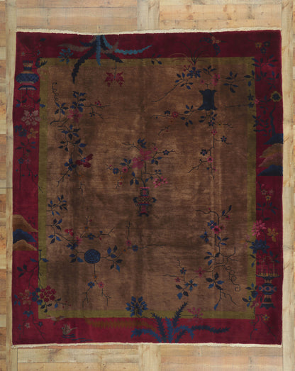 8 x 9 Antique Chinese Art Deco Rug 78303