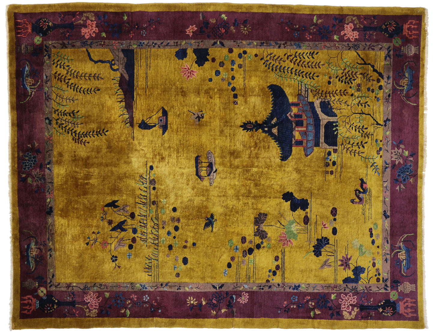 9 x 12 Antique Art Deco Rug 77138