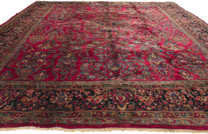 9 x 11 Antique Persian Mohajeran Sarouk Rug 77787