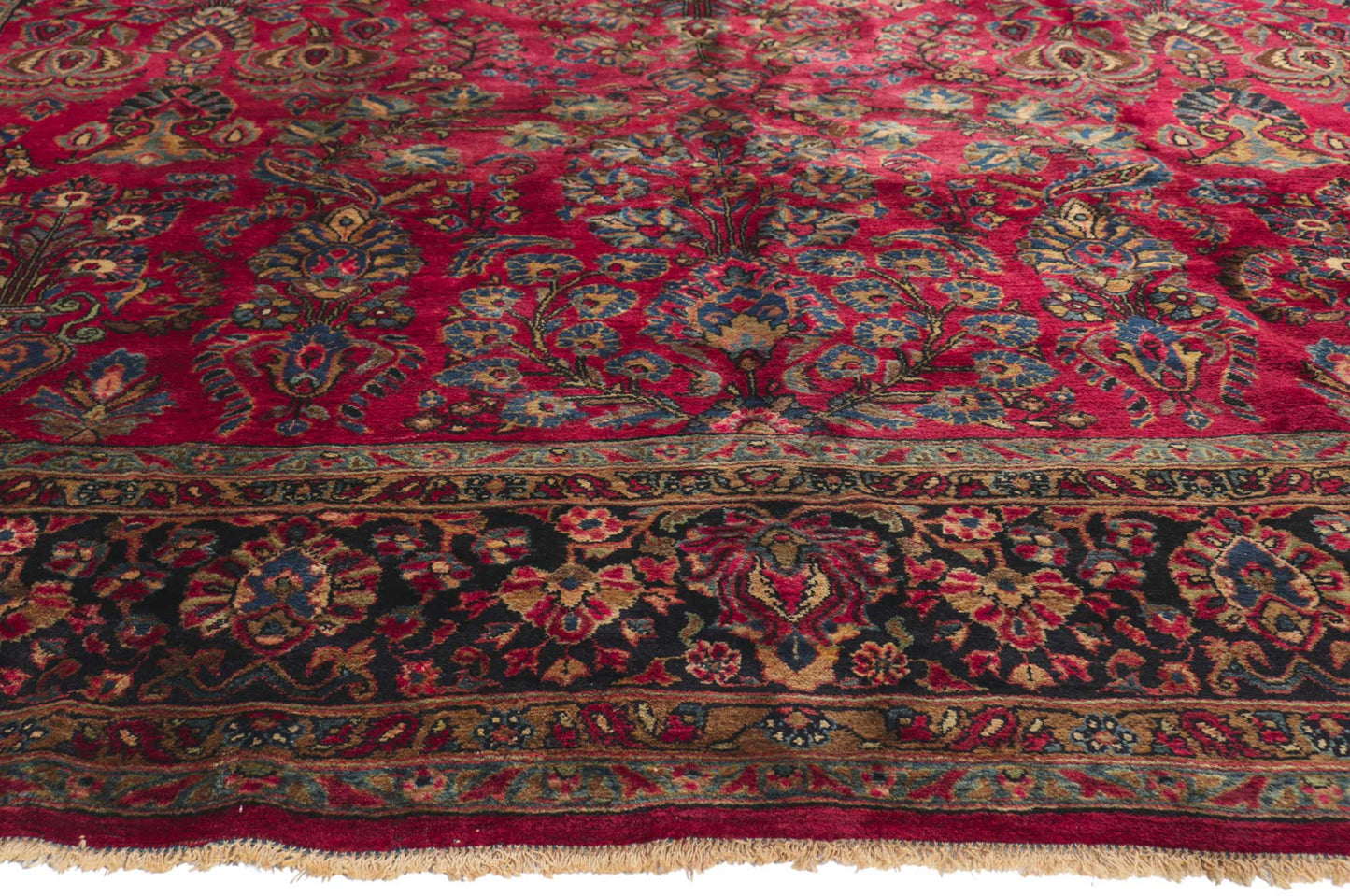 9 x 11 Antique Persian Mohajeran Sarouk Rug 77787