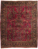 9 x 11 Antique Persian Mohajeran Sarouk Rug 77787