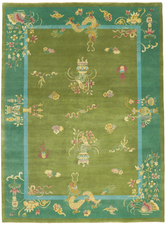 9 x 12 Chinese Art Deco Rug 30923