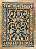 9 x 13 Colorful Black Oushak Rug 80400