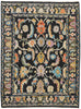 9 x 13 Colorful Black Oushak Rug 80400