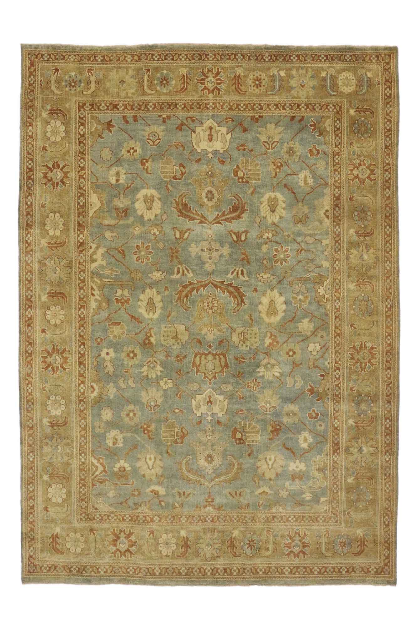 9 x 13 Vintage-Inspired Oushak Rug 30186