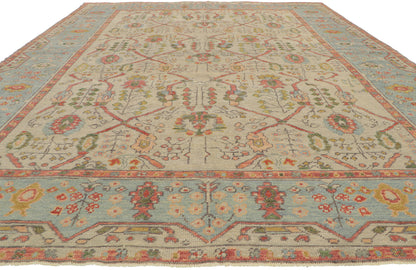 9 x 13 Colorful Turkish Oushak Rug 53862