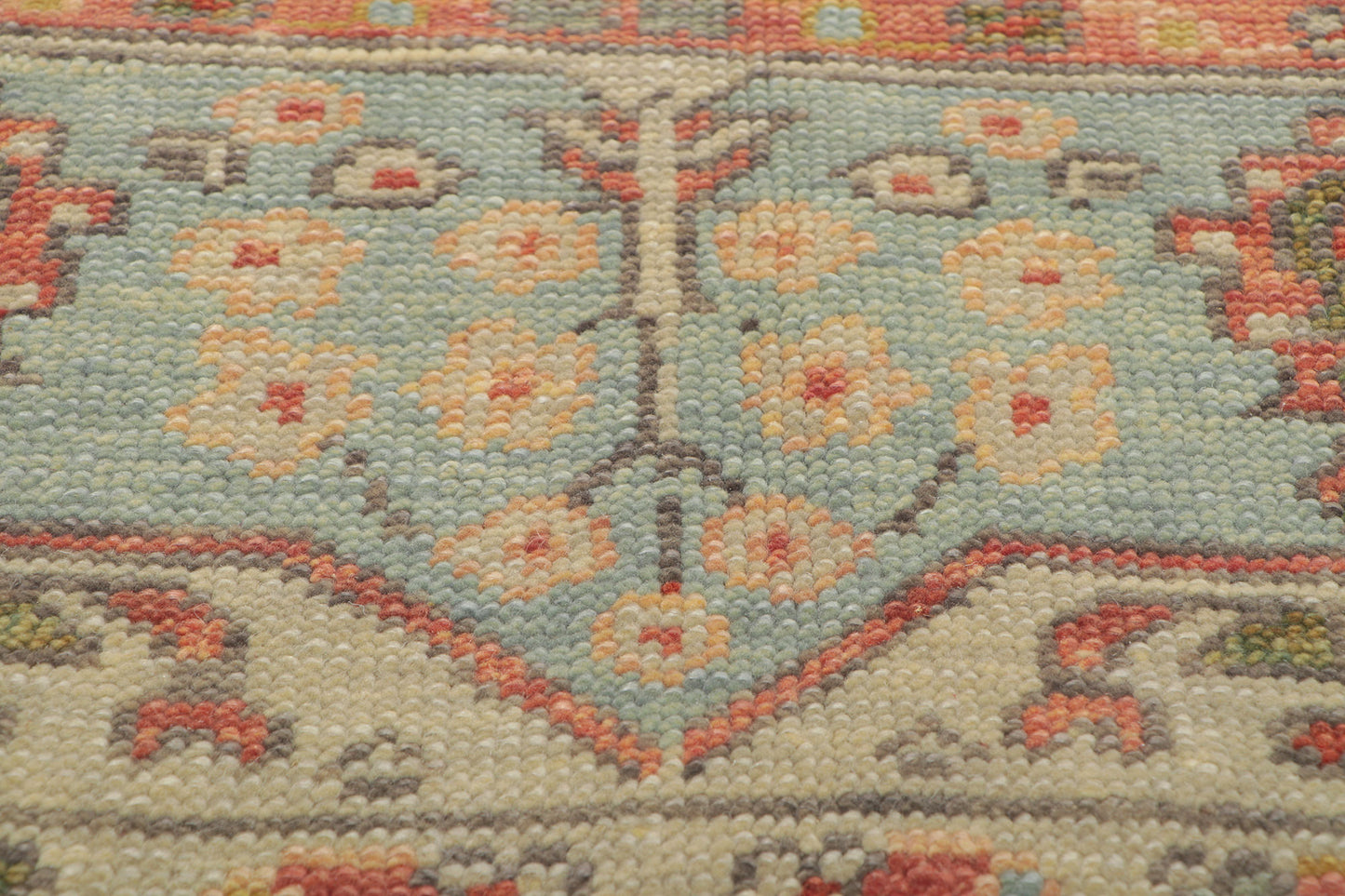 9 x 13 Colorful Turkish Oushak Rug 53862