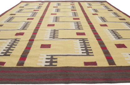 9 x 12 Scandinavian Modern Swedish Inspired Kilim Rug 30961