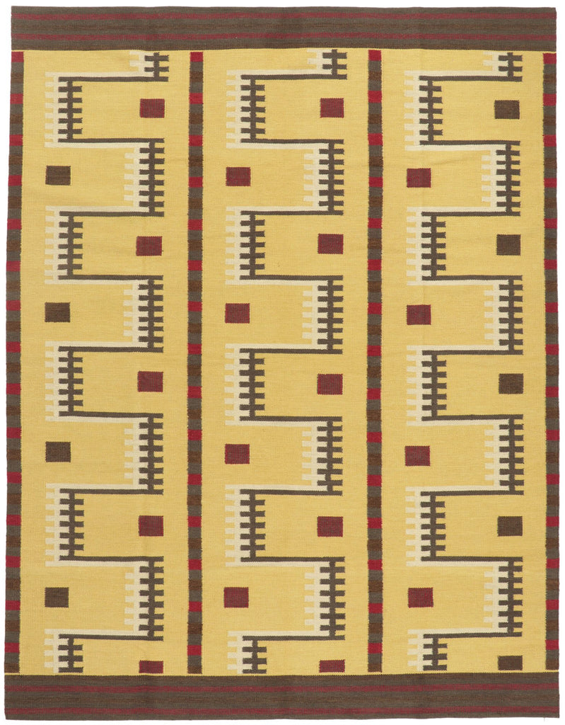 9 x 12 Scandinavian Modern Swedish Inspired Kilim Rug 30961