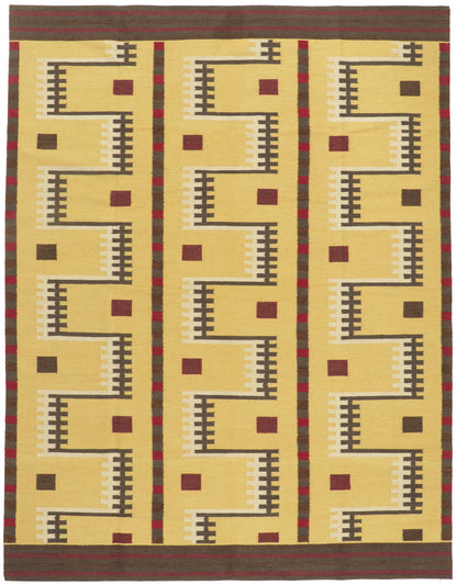 9 x 12 Scandinavian Modern Swedish Inspired Kilim Rug 30961