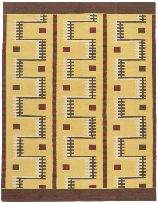 9 x 12 Scandinavian Modern Swedish Inspired Kilim Rug 30961