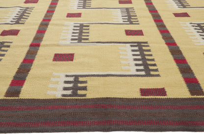 9 x 12 Scandinavian Modern Swedish Inspired Kilim Rug 30961