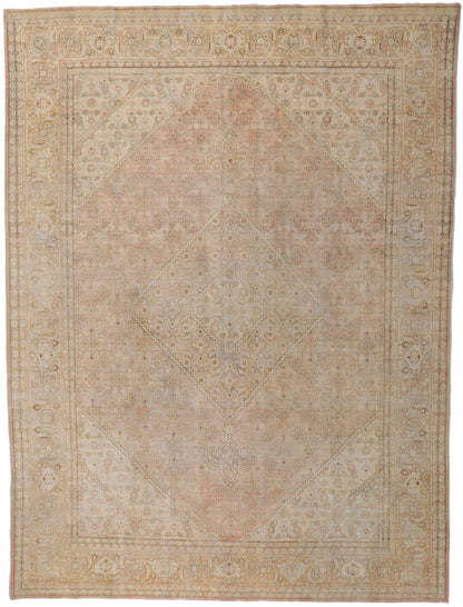 9 x 10 Antique Persian Tabriz Rug 61103