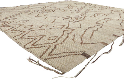 9 x 10 Earth-Tone Moroccan Rug 80797