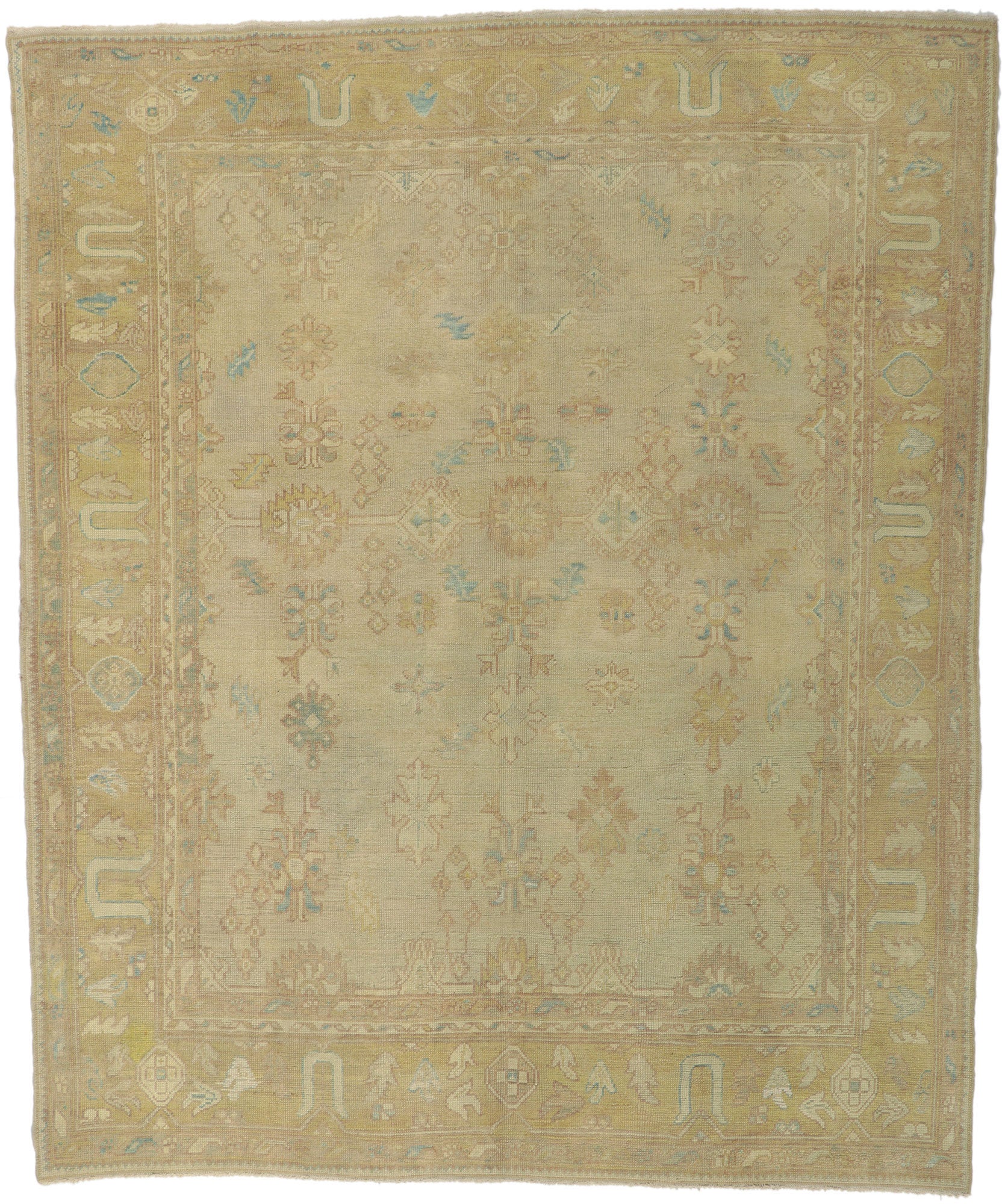 9 x 10 Turkish Oushak Rug 51629