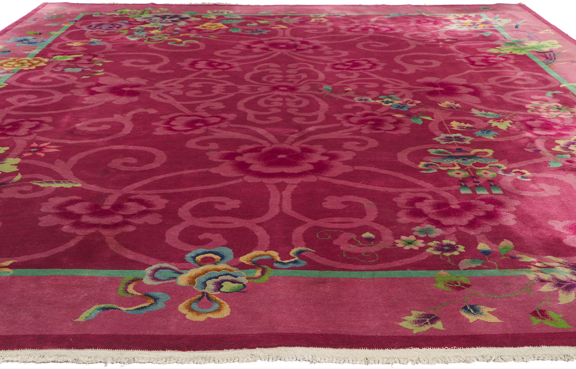 9 x 11 Antique Chinese Art Deco Rug 78318
