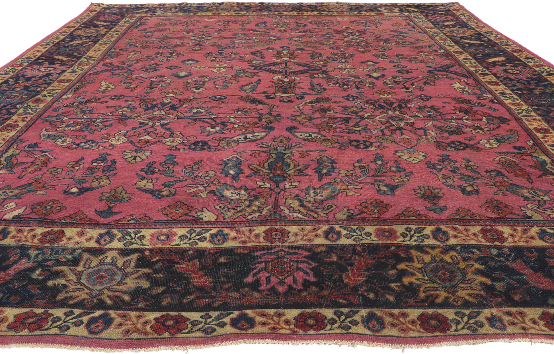 9 x 11 Antique Pink Persian Mahal Rug 71419