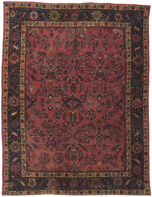 9 x 11 Antique Pink Persian Mahal Rug 71419