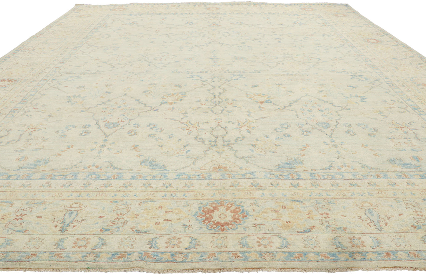 9 x 11 Vintage-Inspired Oushak Rug 80945