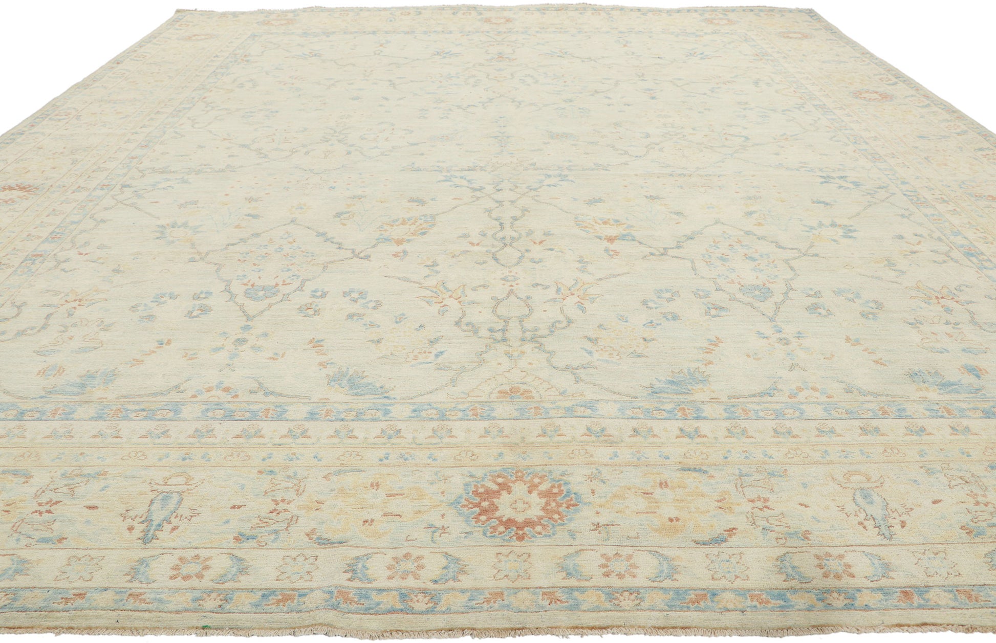 9 x 11 Vintage-Inspired Oushak Rug 80945