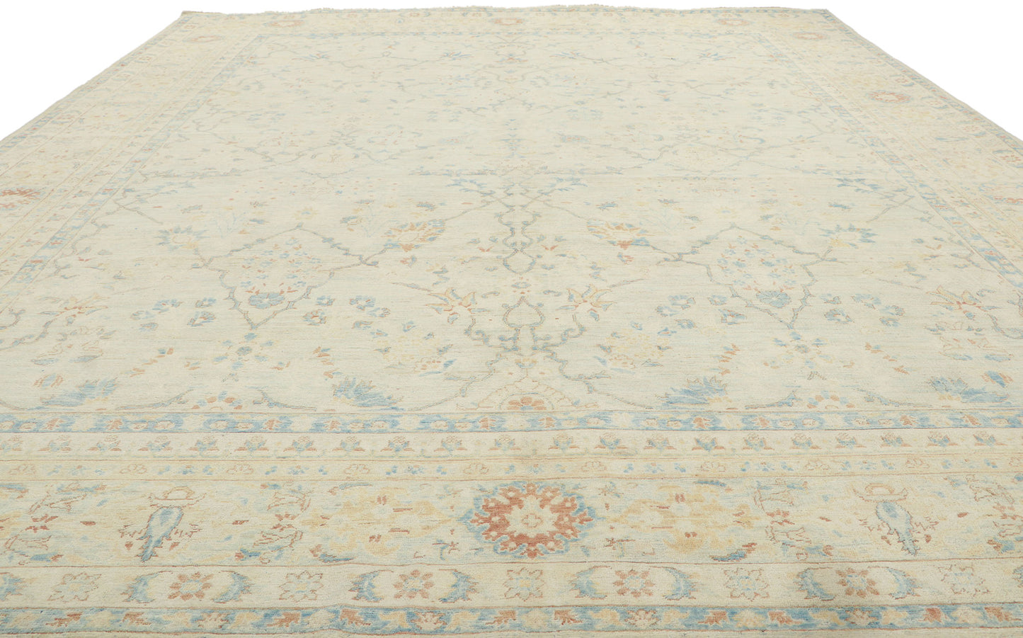 9 x 11 Vintage-Inspired Oushak Rug 80945