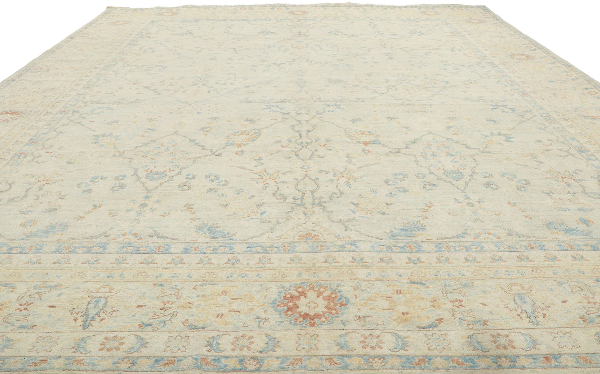 9 x 11 Vintage-Inspired Oushak Rug 80945