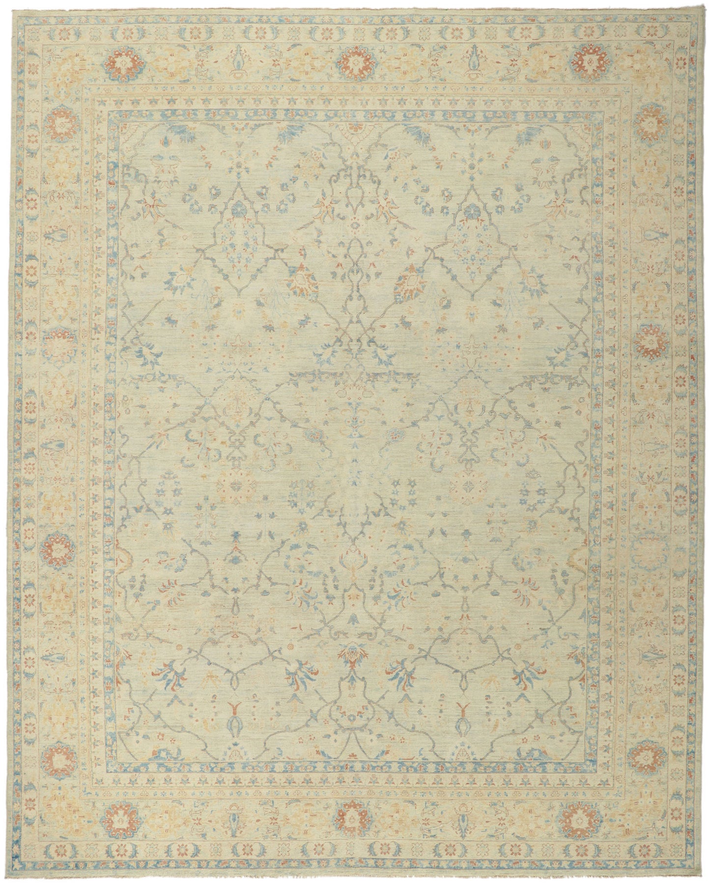 9 x 11 Vintage-Inspired Oushak Rug 80945