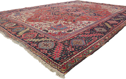 9 x 12 Antique Persian Heriz Rug 78308