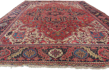 9 x 12 Antique Persian Heriz Rug 78308