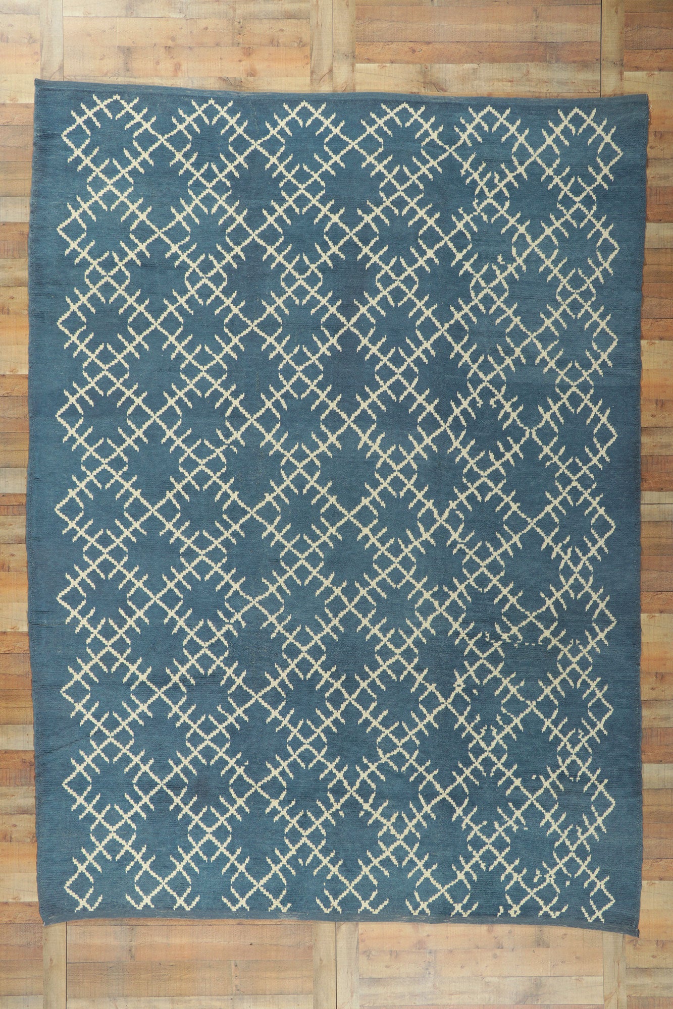 9 x 12 Turkish Blue Moroccan Rug 53449