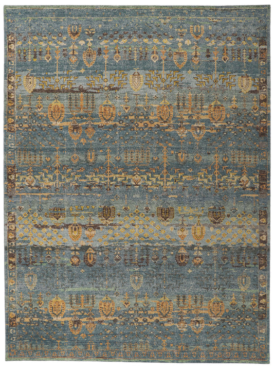 9 x 12 Vintage-Inspired Distressed Rug 30783
