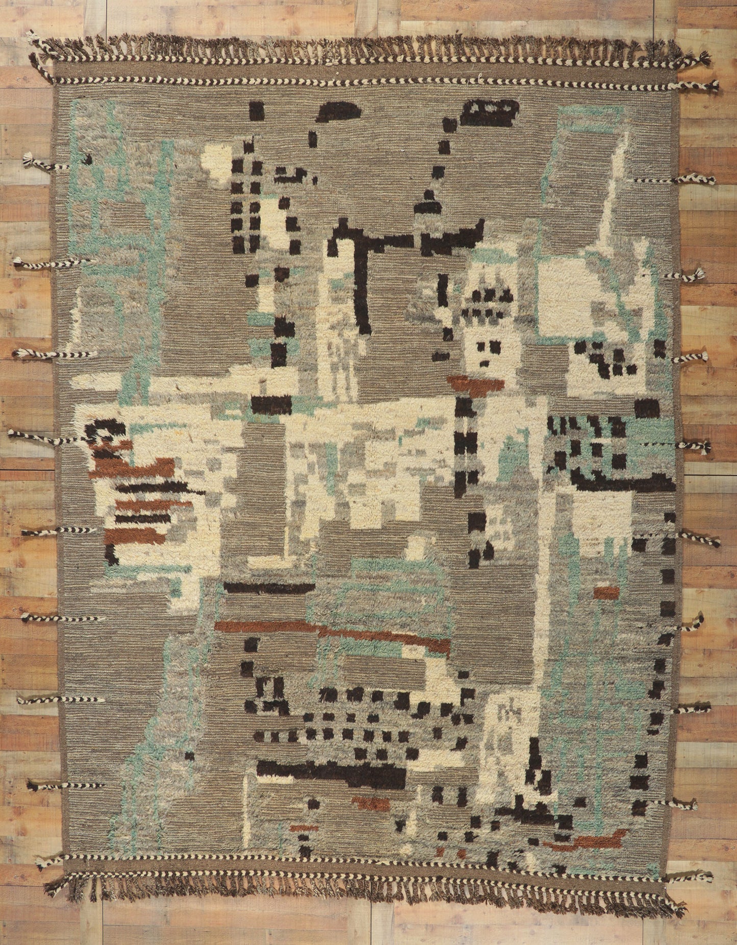 9 x 12 Contemporary High-Low Moroccan Rug 80724