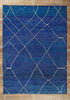 9 x 12 Modern Blue Moroccan Trellis Rug 80703