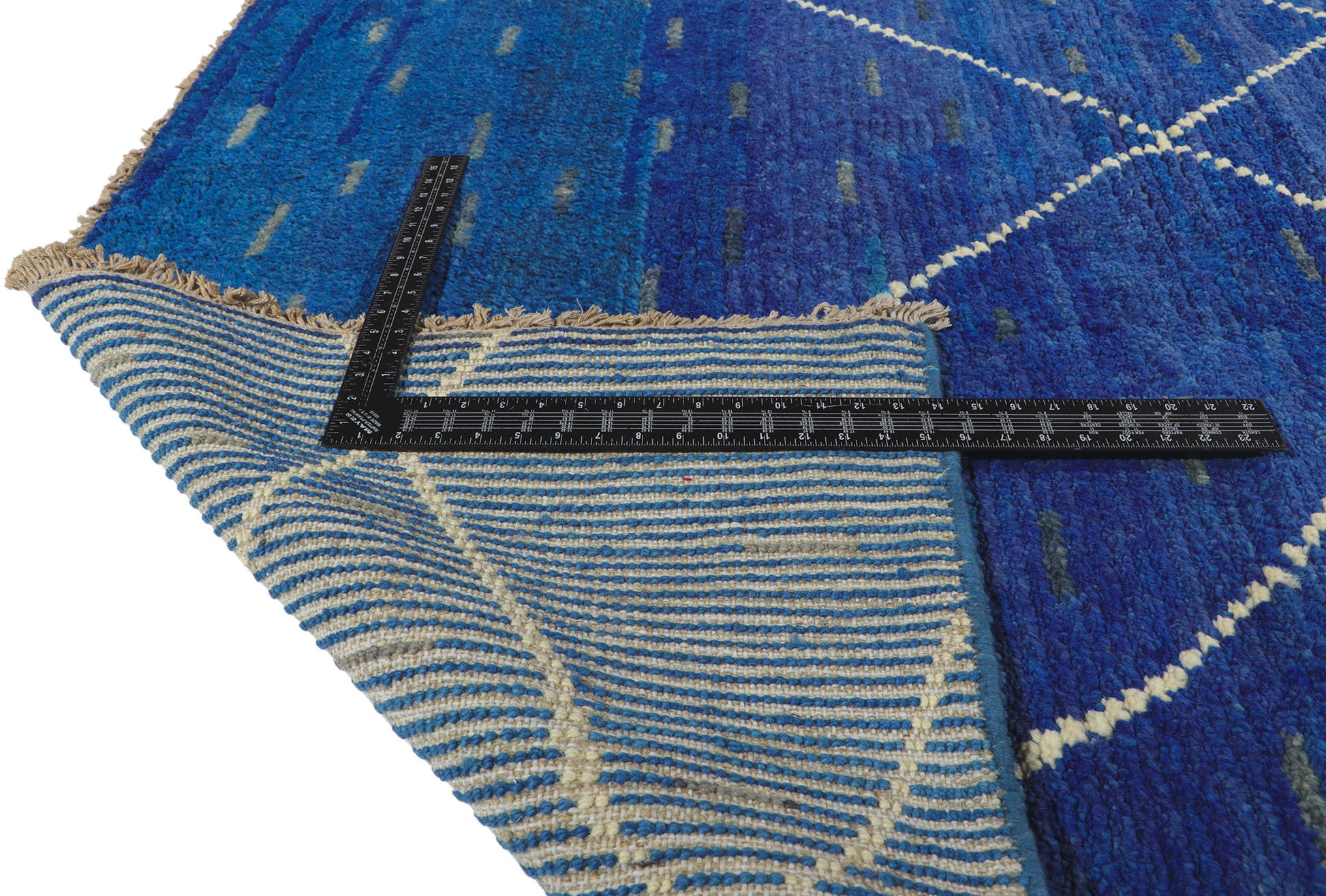 9 x 12 Modern Blue Moroccan Trellis Rug 80703