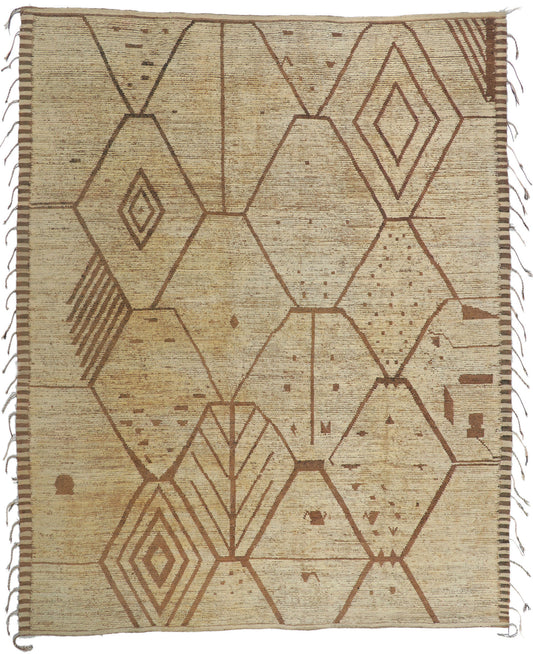 9 x 12 Earth-Tone Moroccan Rug 80803
