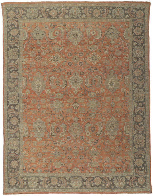 9 x 12 Vintage-Inspired Oushak Rug 30835