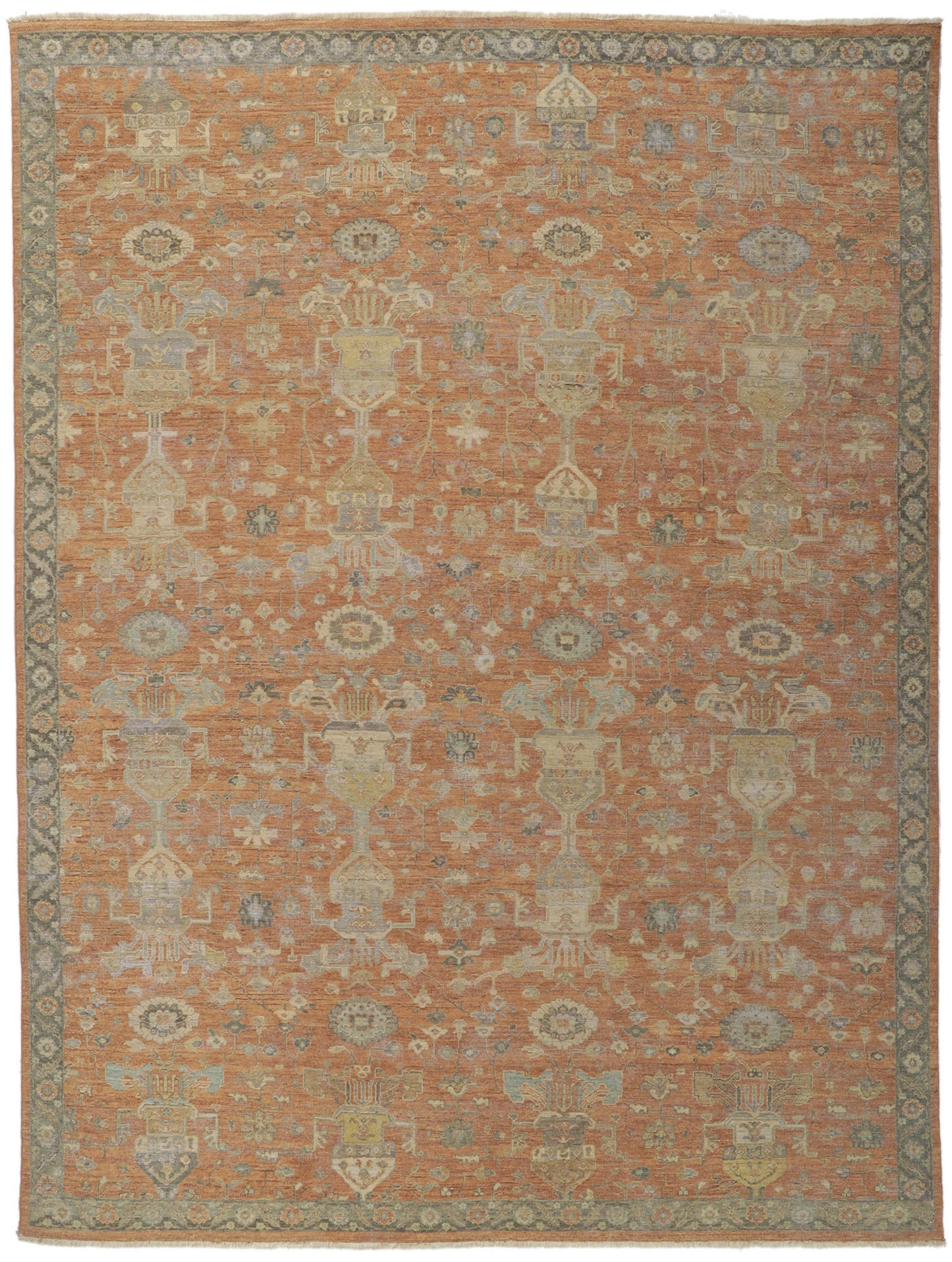 9 x 12 Vintage-Inspired Oushak Rug 30837