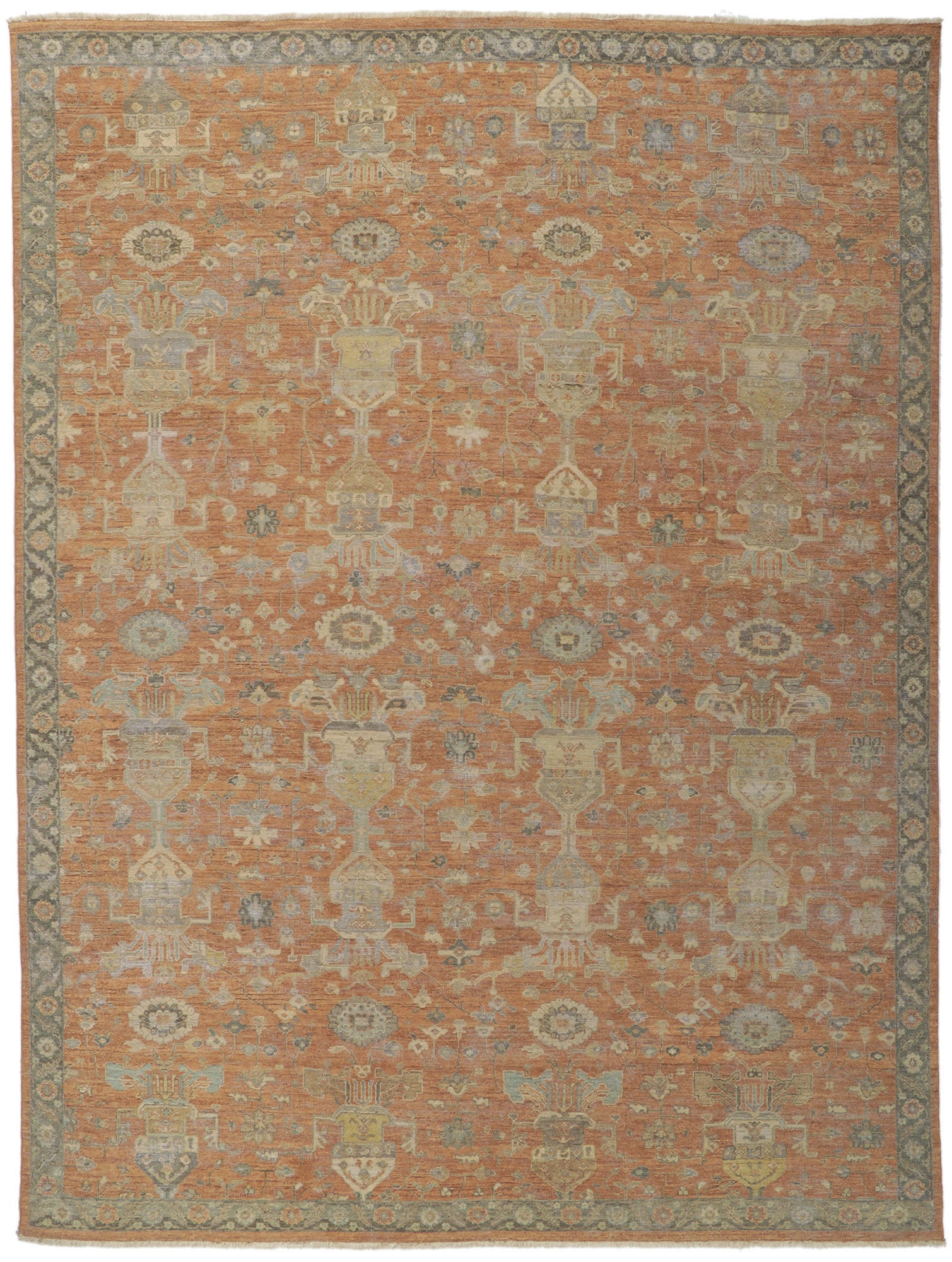 9 x 12 Vintage-Inspired Oushak Rug 30837