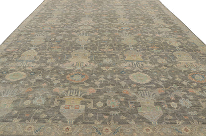 9 x 12 Modern Earth-Tone Oushak Rug 30840