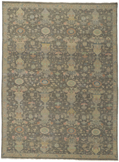 9 x 12 Modern Earth-Tone Oushak Rug 30840