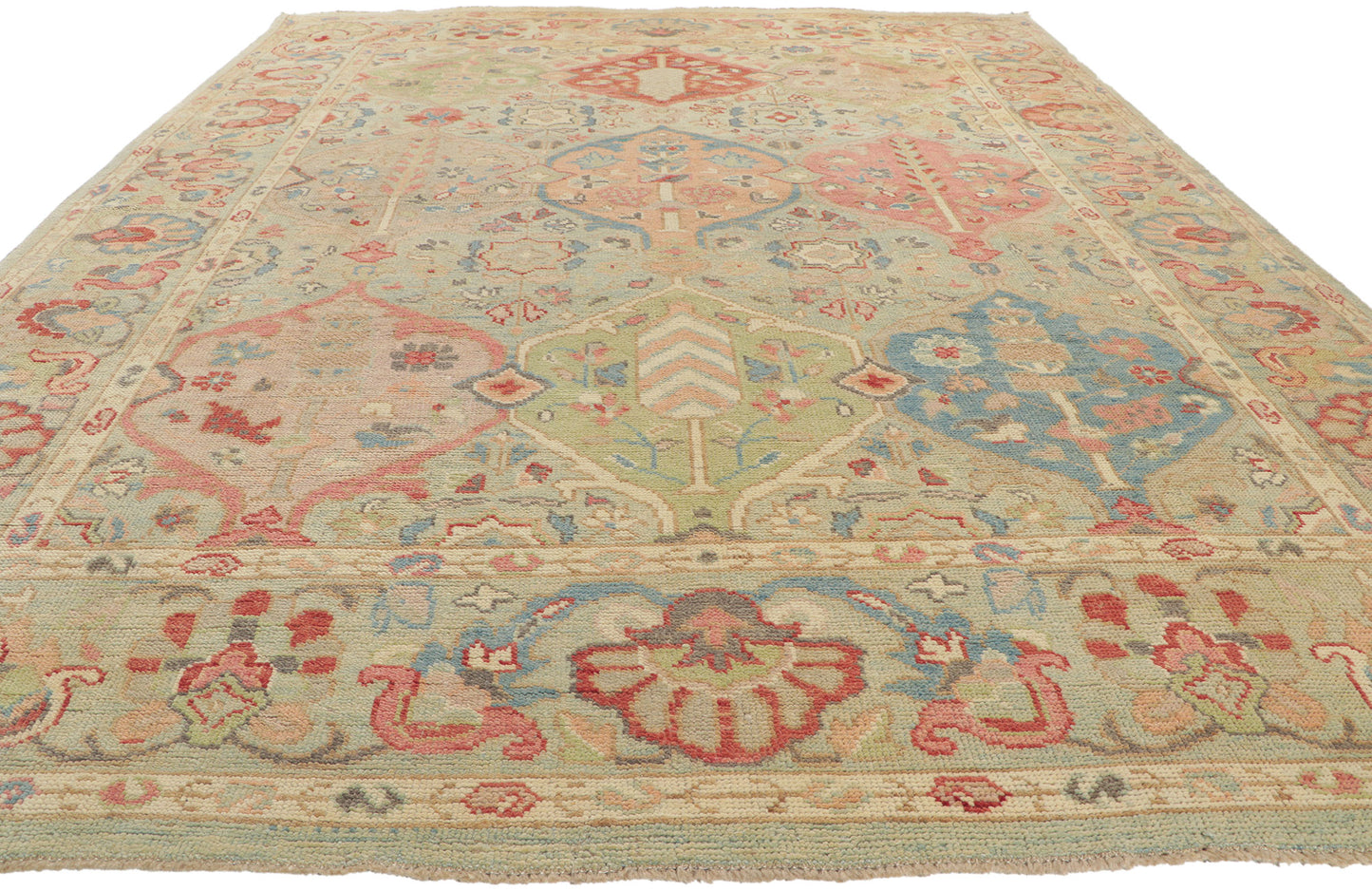 9 x 12 Colorful Oushak Rug 80728