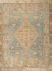 9 x 12 Colorful Blue Oushak Rug 80730