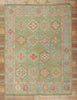 9 x 12 Colorful Green Oushak Rug 80734
